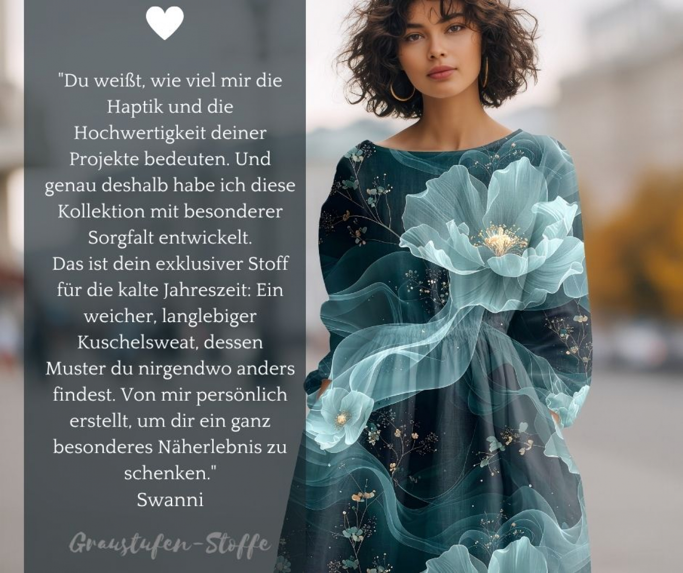 Velvet-Kollektion: Geheimnis der Winterlinde I Kuschelsweat mit Überbreite